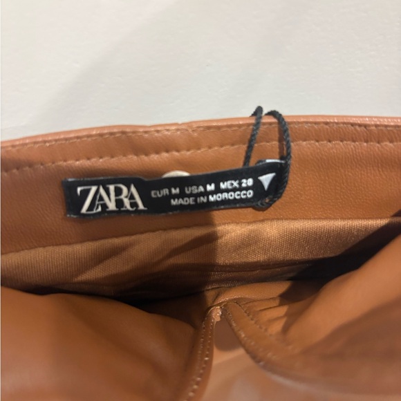 Zara Strapless Leather Brown Dress M 🤎 - Picture 8 of 10